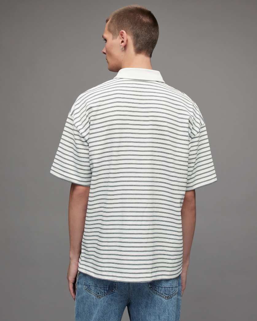 Ave Oversized Striped Polo Shirt