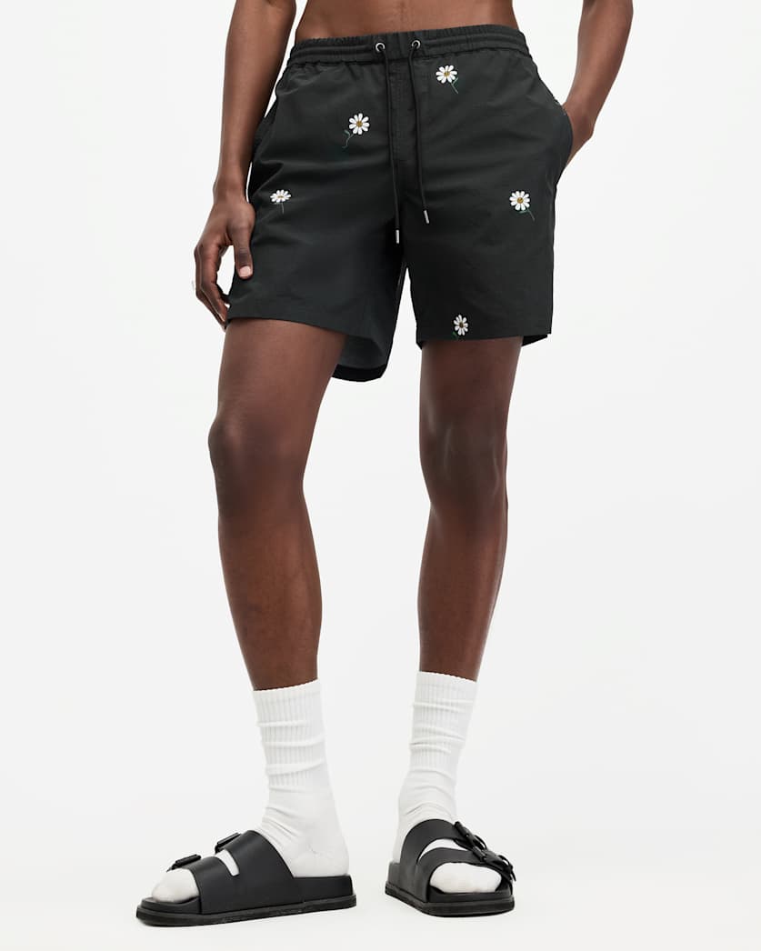 Daisical Elasticated Waist Floral Swimshorts