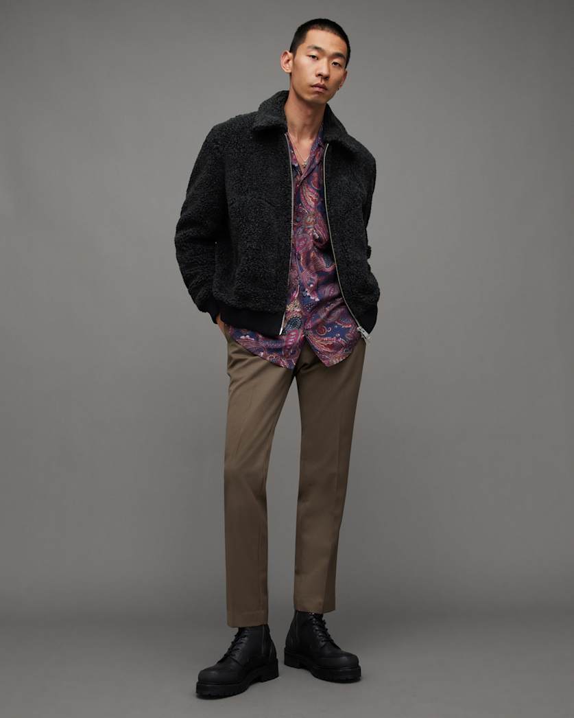 Buzz Teddy Textured Bomber Jacket