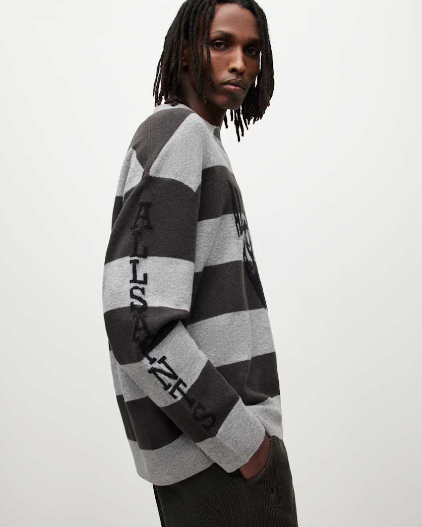 Racer Oversized Striped Polo Jumper