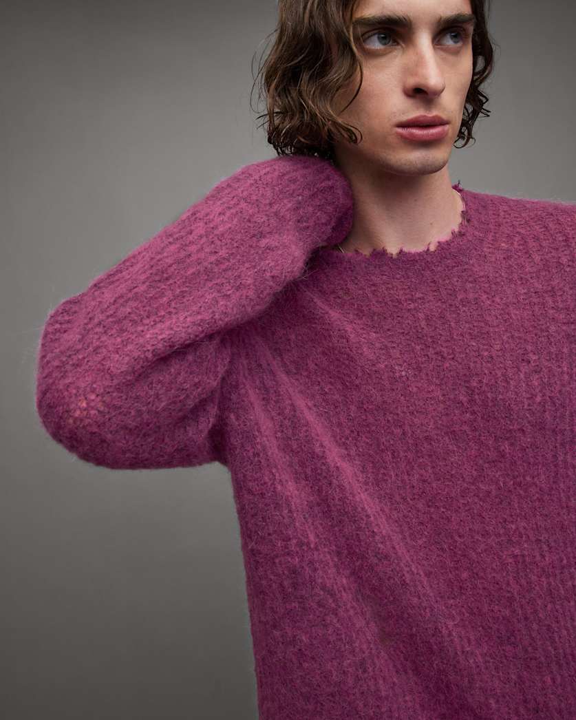 Bleaker Oversized Distressed Crew Jumper