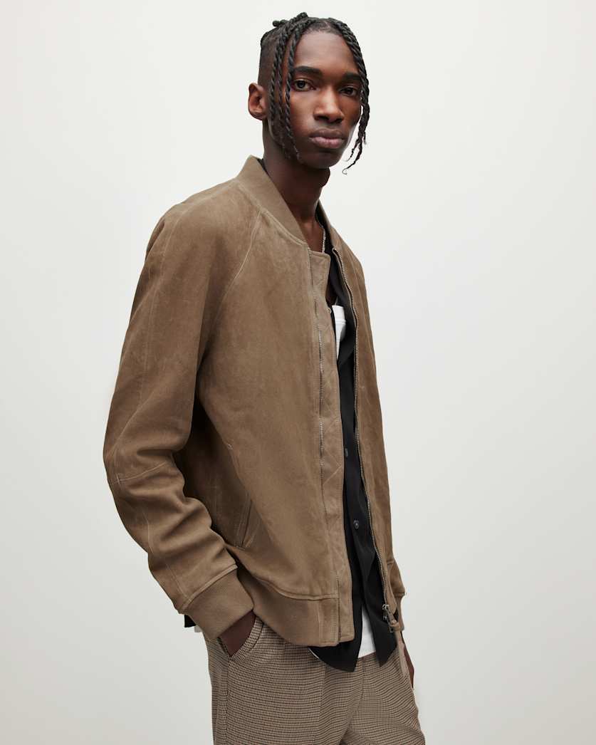 Dains Suede Bomber Jacket