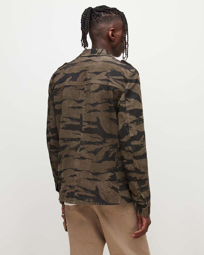 Tora Suede Camouflage Overshirt