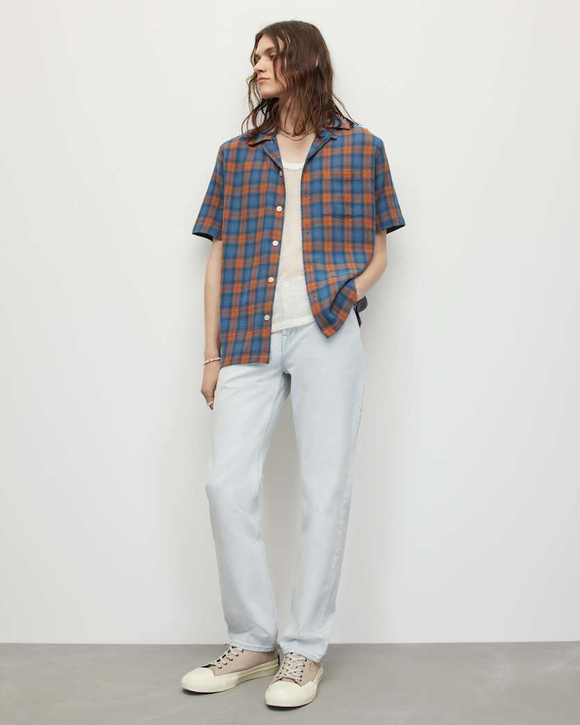 Talaia Camp Collar Checked Relaxed Shirt