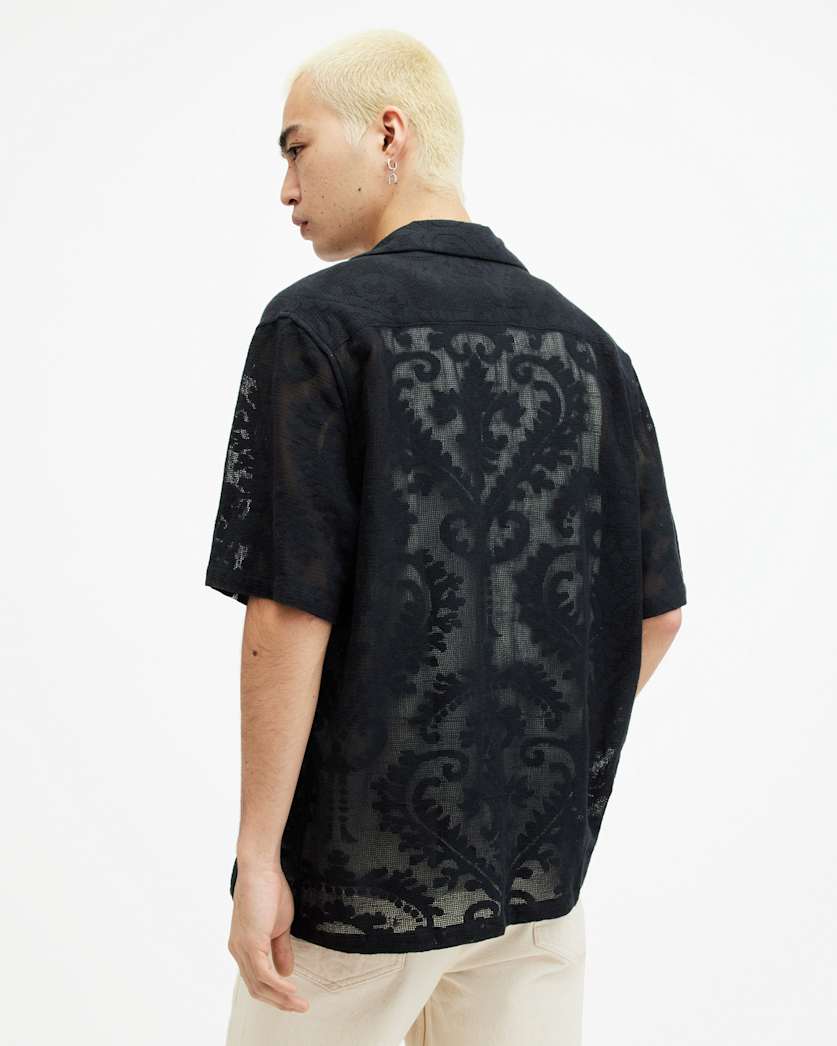 Cerrito Crochet Lace Relaxed Fit Shirt