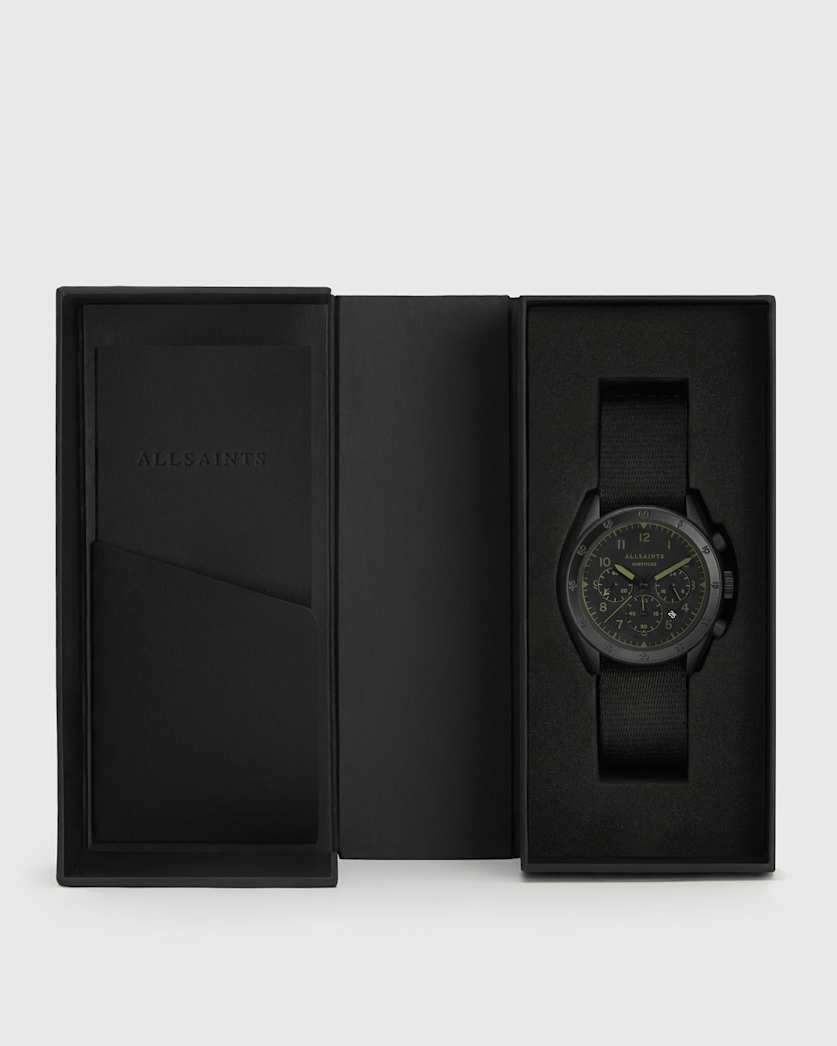 Subtitled II Stainless Steel Nylon Watch