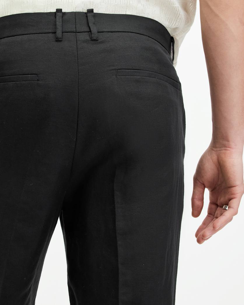 Cross Tallis Linen Blend Slim Trousers