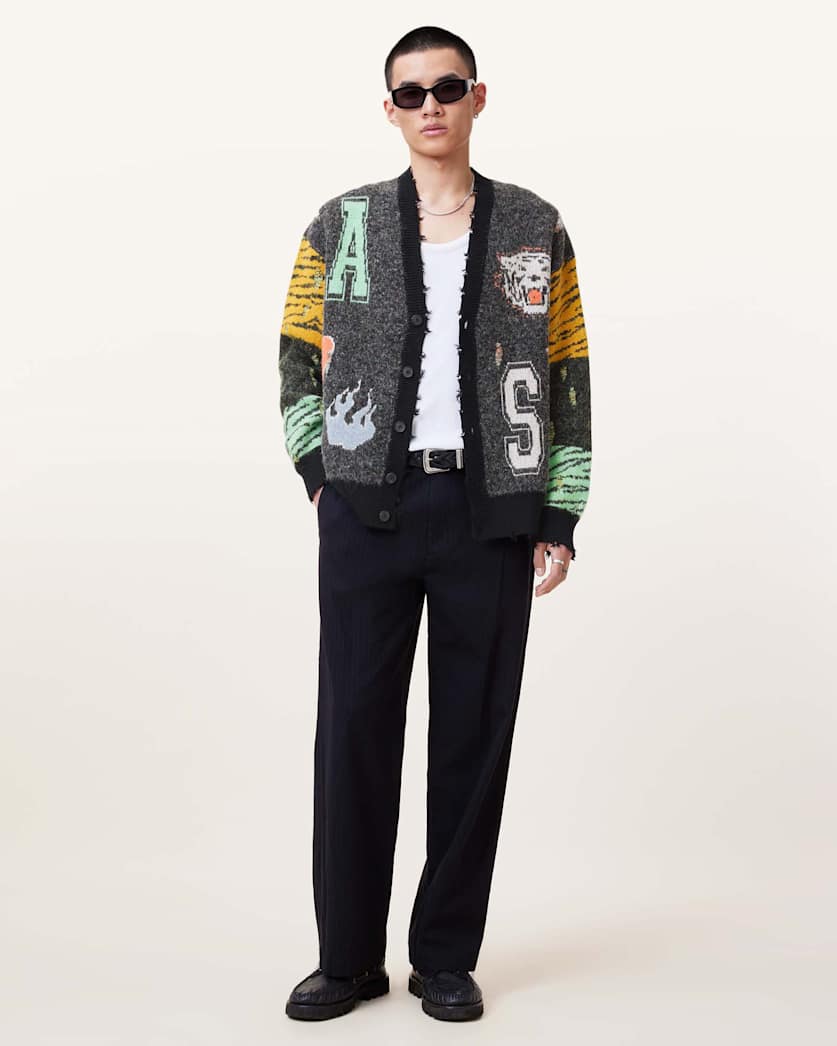 Akki Oversized Jacquard Cardigan