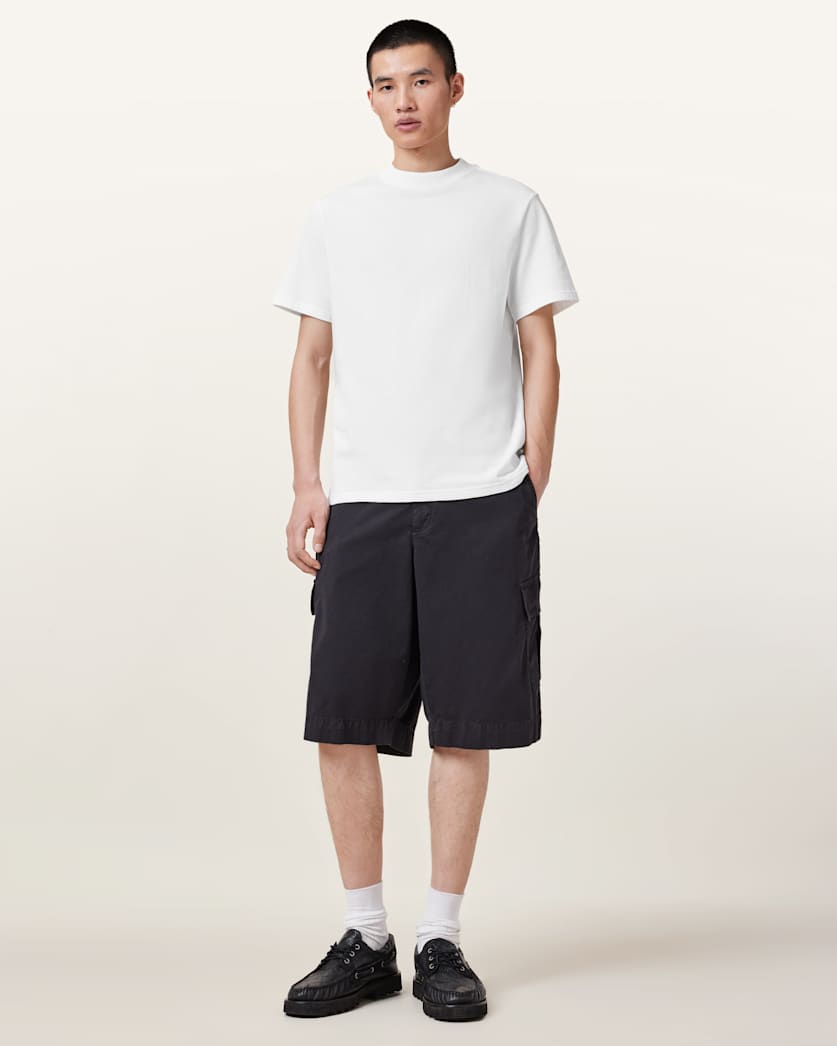 Nero Mock Neck Short Sleeve T-Shirt