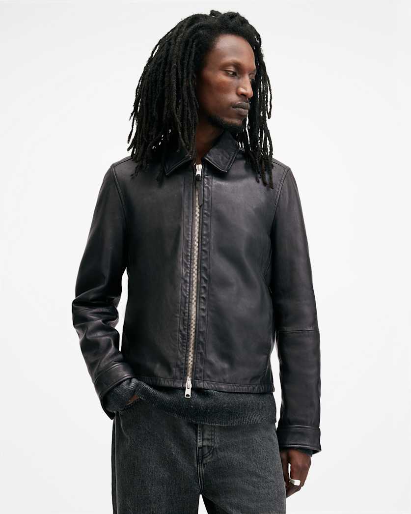 Erol Zip Up Leather Jacket