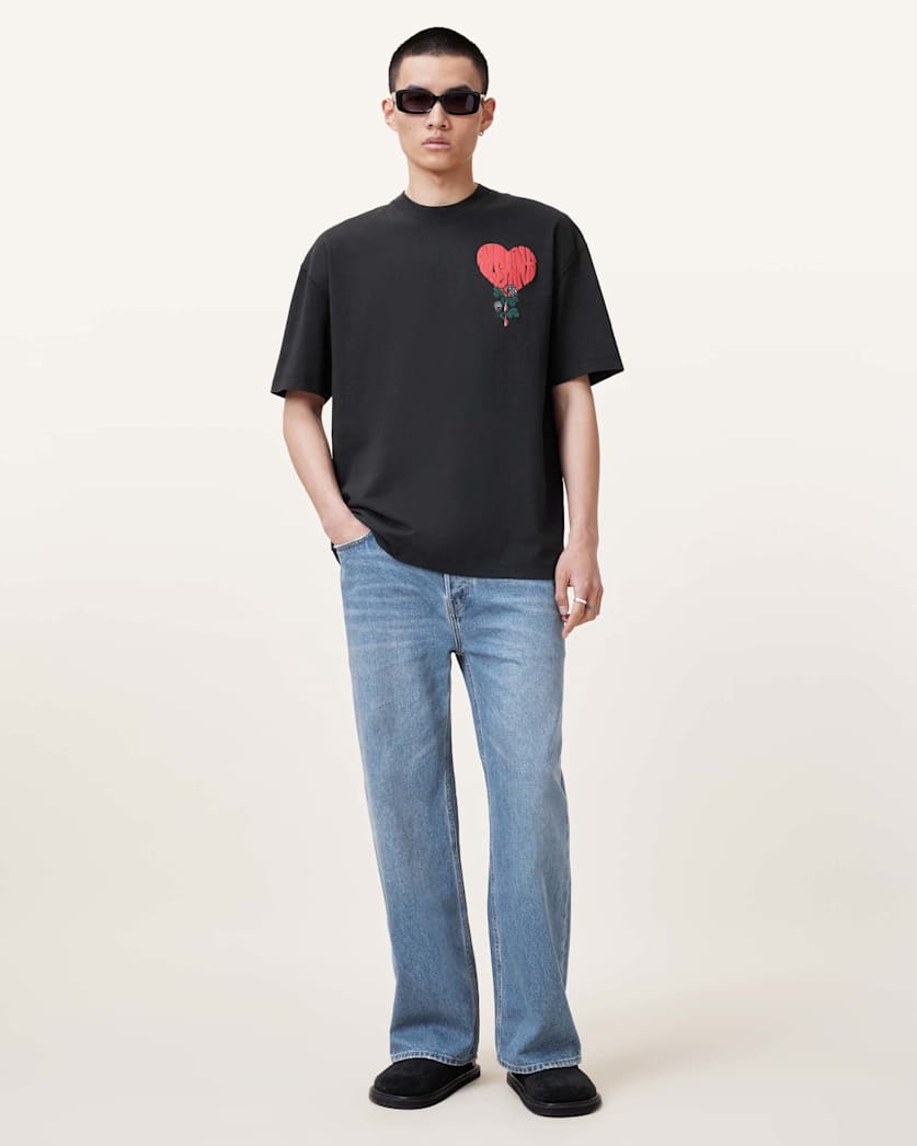 Sown Printed Oversized Crew Neck T-Shirt