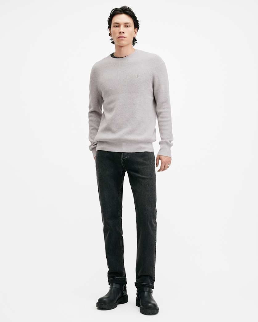 Aspen Waffle Texture Crew Neck Ramskull Jumper