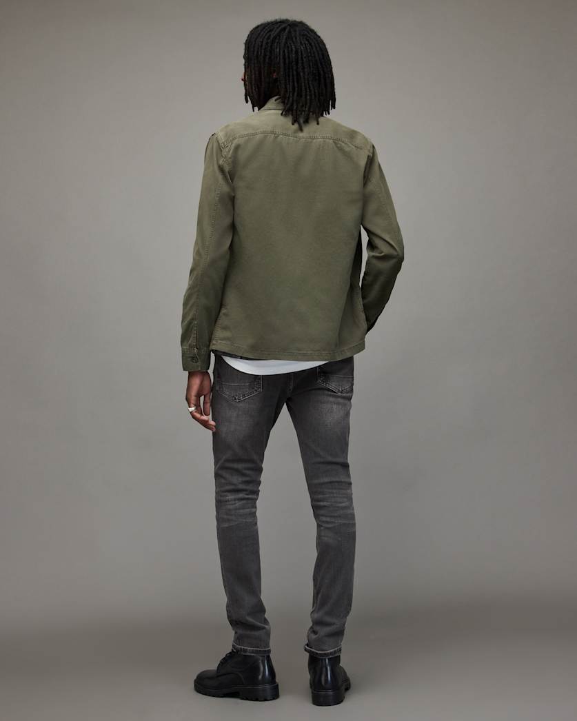 Cigarette Skinny Damaged Denim Jeans