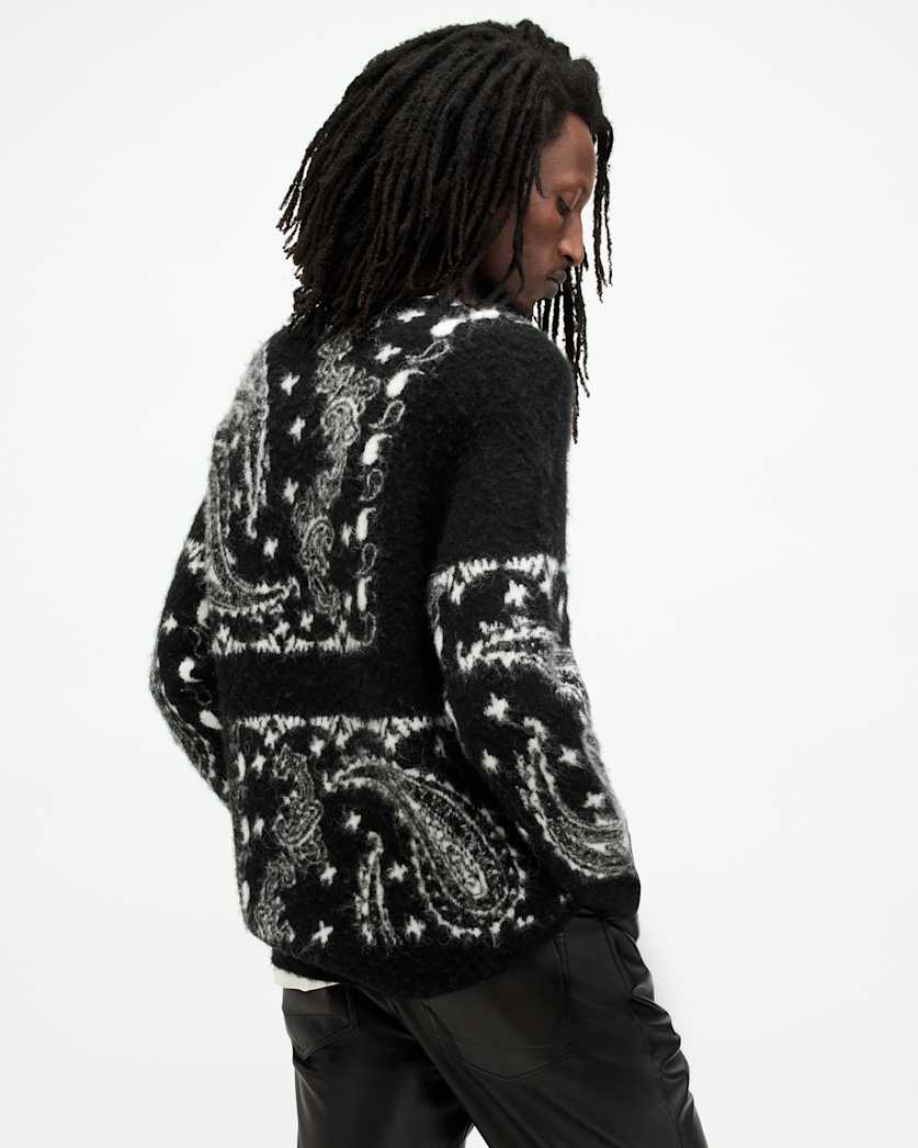 Bandana Paisley Jacquard Brushed Jumper