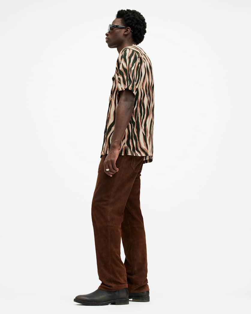 Fired Abstract Print Relaxed Fit Shirt