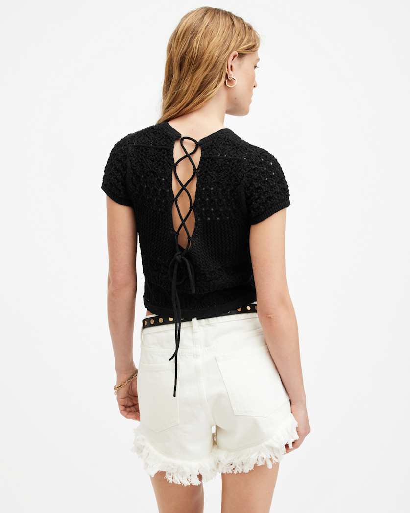 Briar Crochet Knitted Slim Fit Top