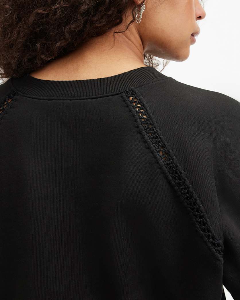 Ewelina Crochet Relaxed Fit Sweatshirt