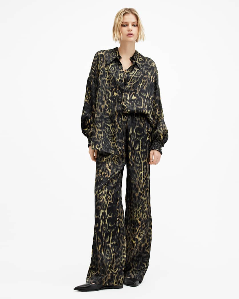 Charli Silk Blend Wide Leg Trousers