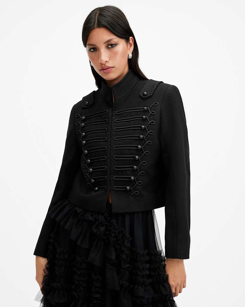 Rummy Cropped Wool Blend Jacket