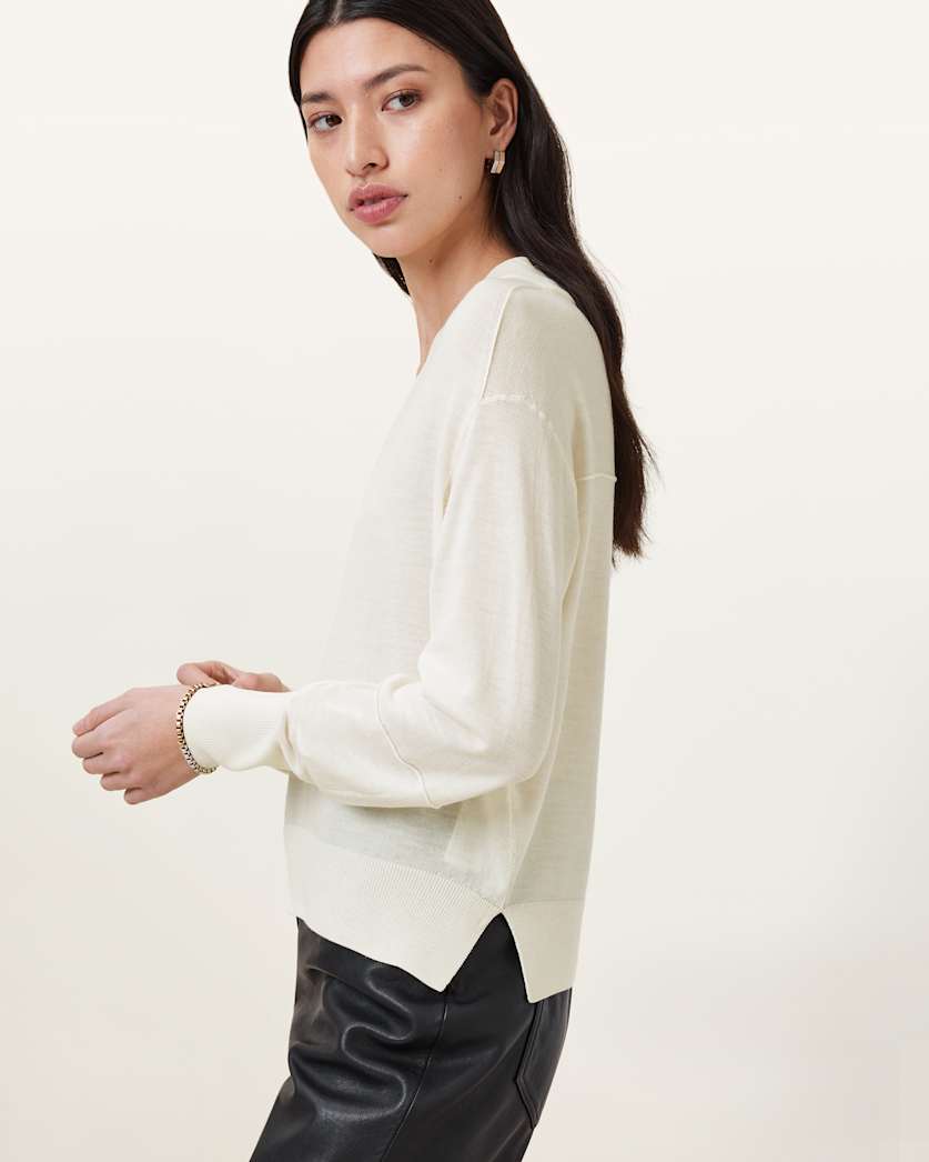 Julieana V Neck Wool Jumper