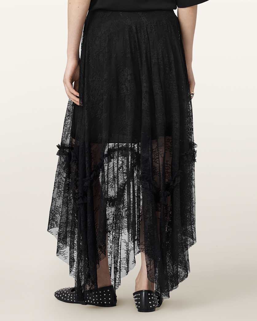 Josie Tiered Lace Midi Skirt