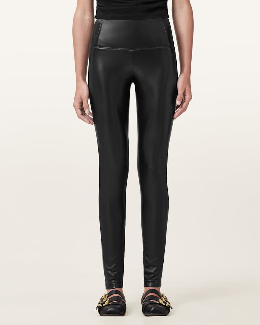 Cora High-Rise Faux Leggings