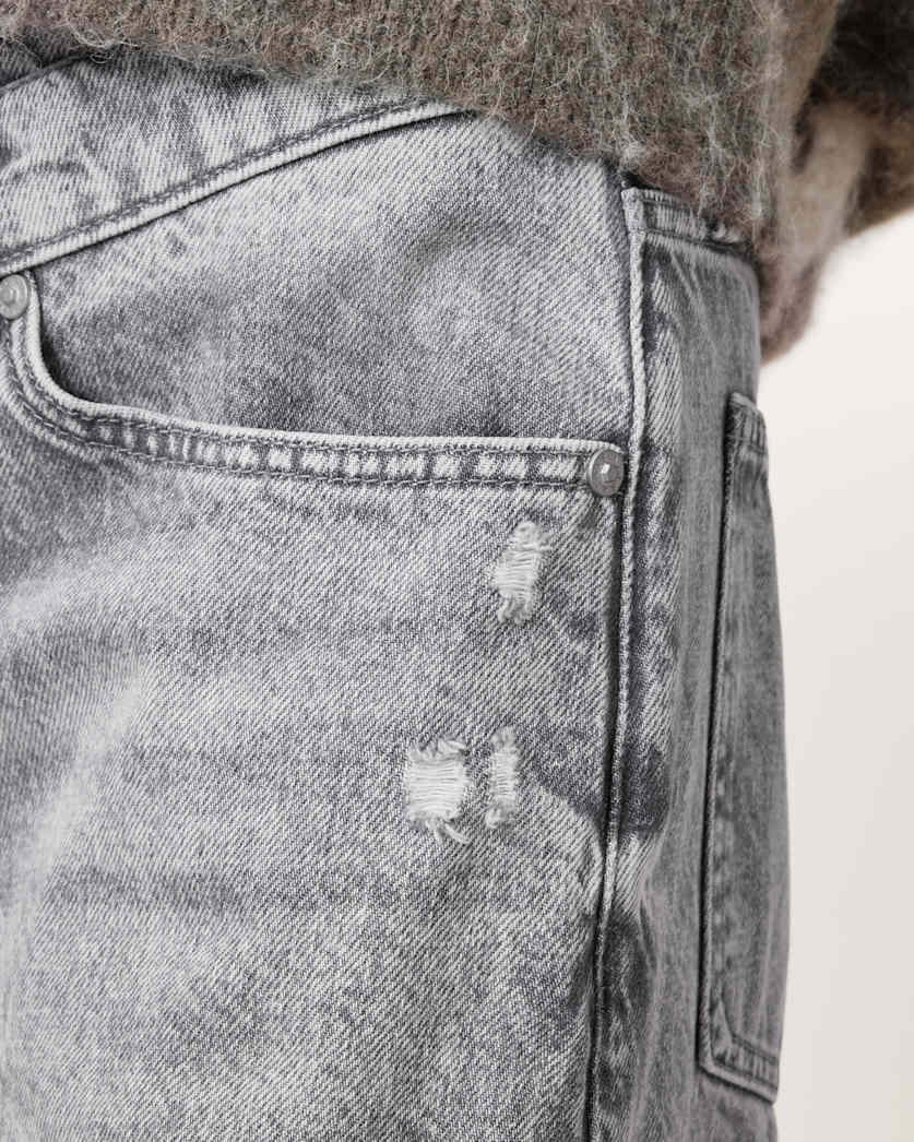 Aki Crossover Wide Leg Denim Jeans