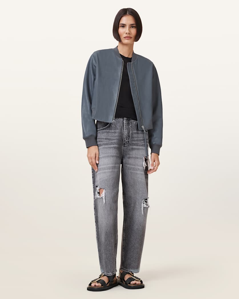 Orten Leather Bomber Jacket