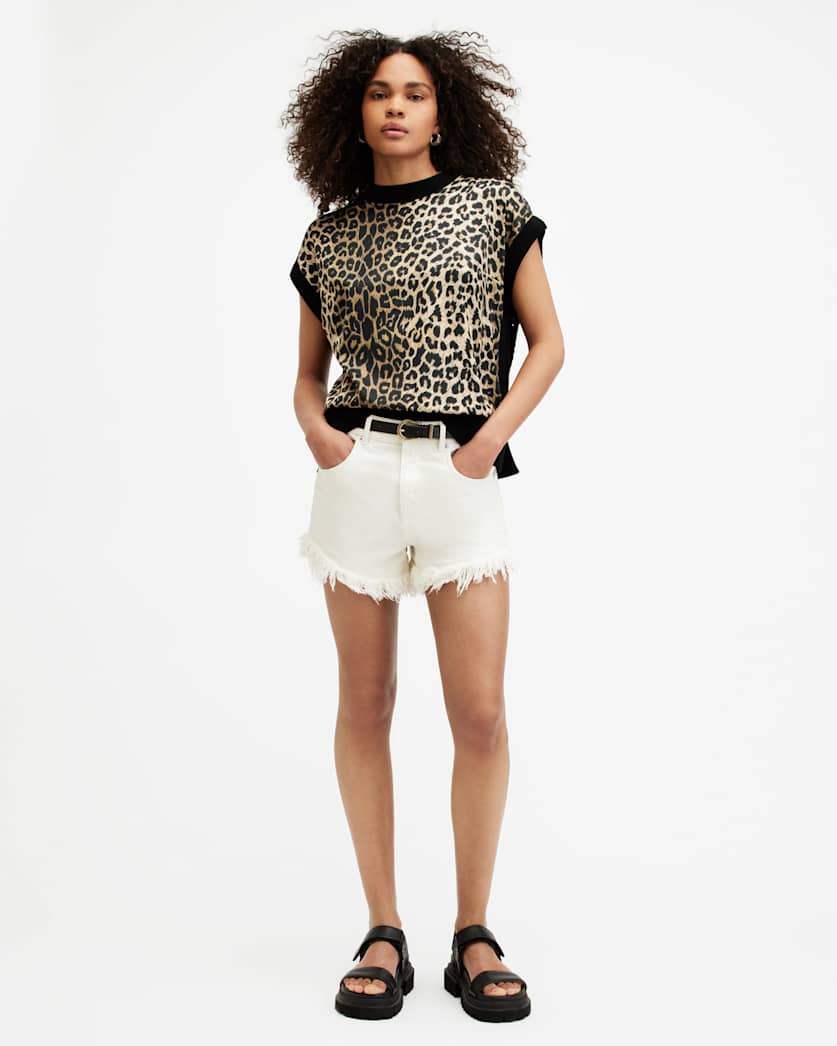 Marti Leopard Print Sleeveless Tank Top
