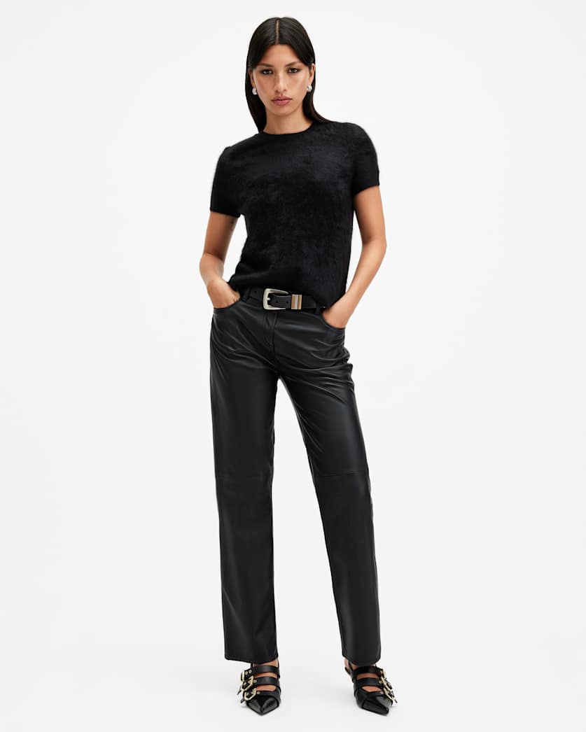 Rebel Brushed Cashmere Knitted T-Shirt