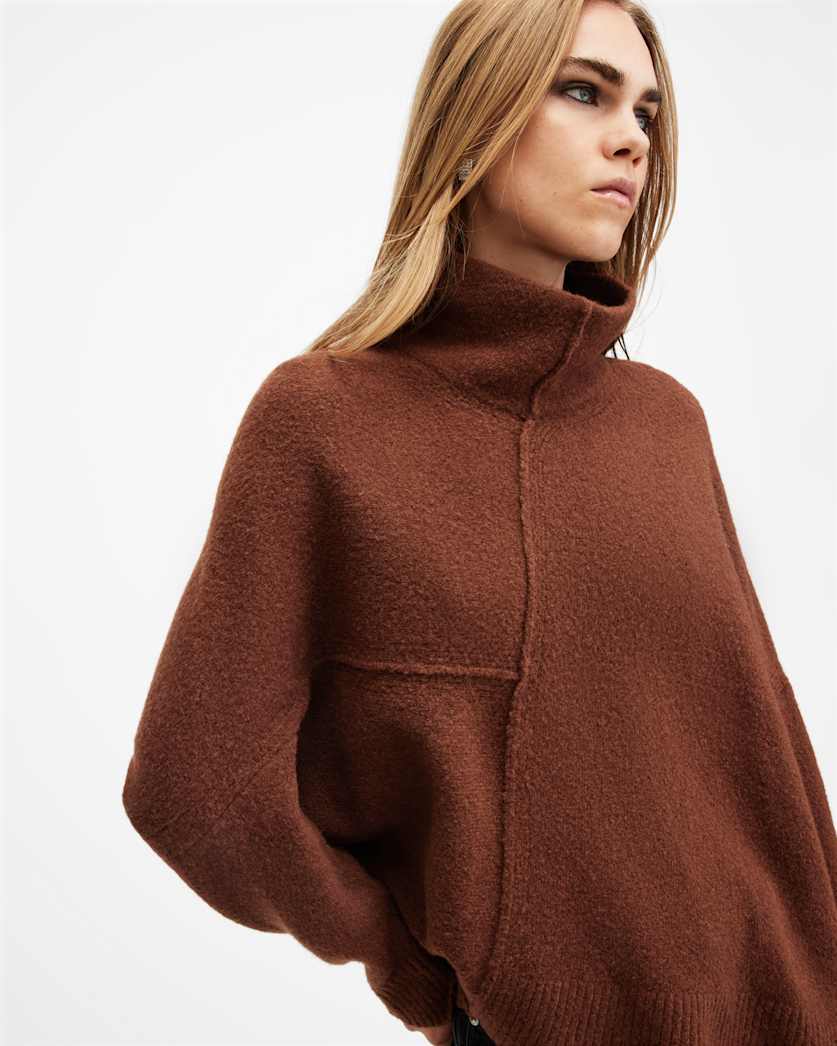 Lock Roll Neck Relaxed Fit Jumper