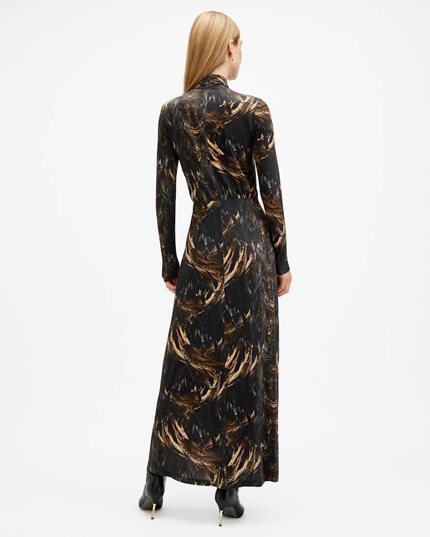 Mina Slim Fit Printed Maxi Dress