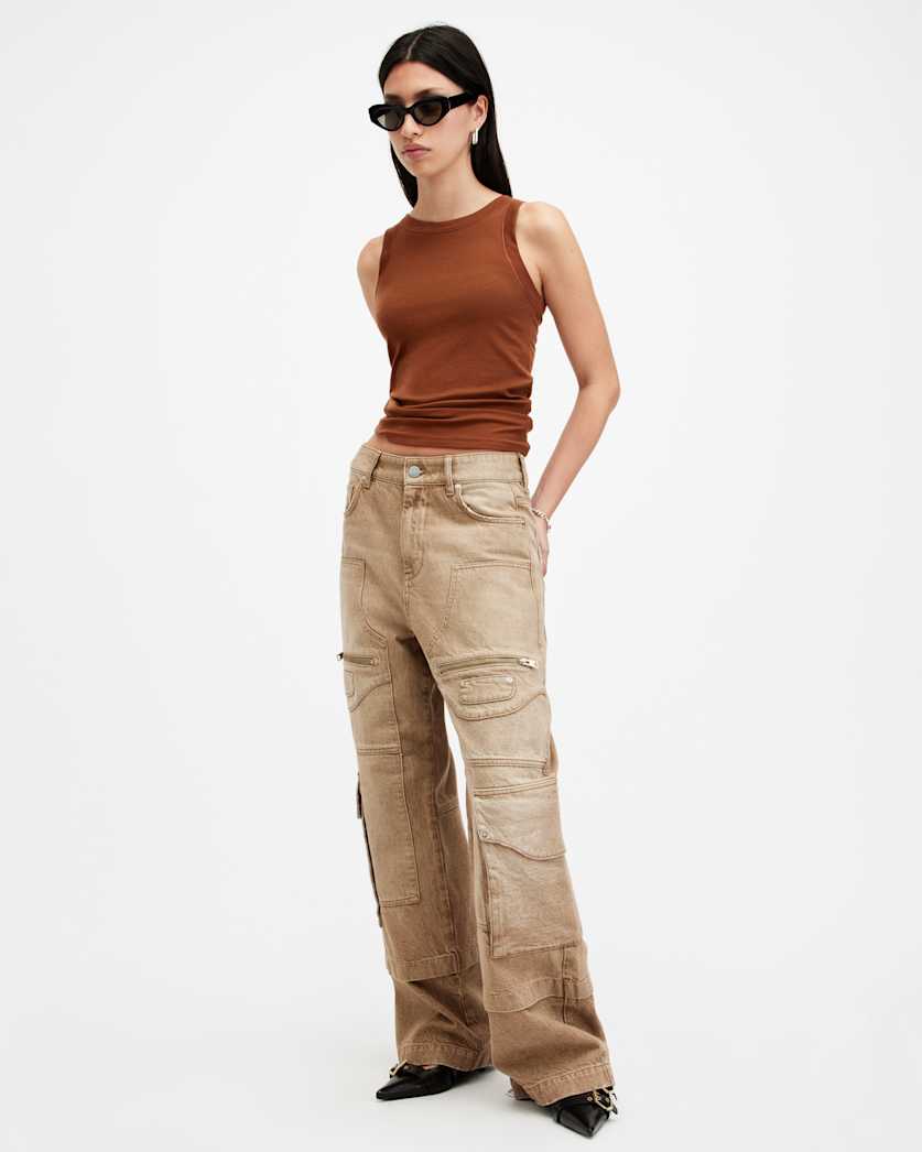 Rina Crew Neck Sleeveless Tank Top