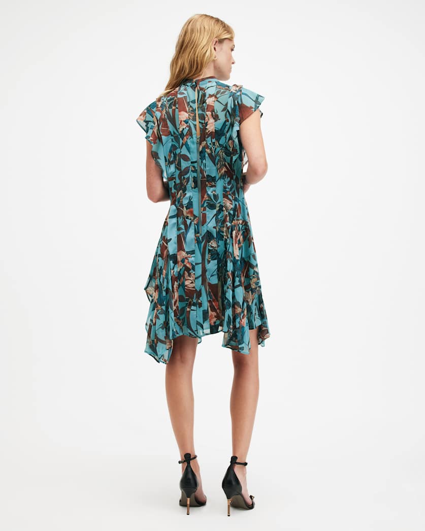 Fleur Asymmetric Hem Mini Dress