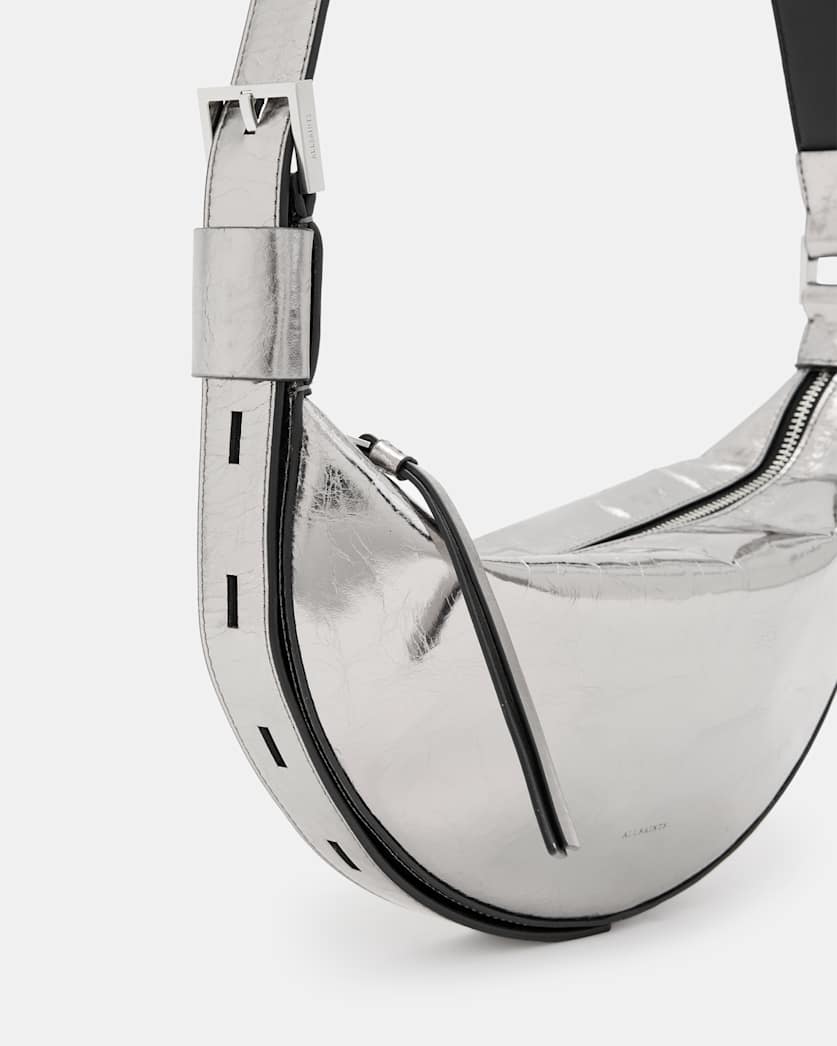 Half Moon Leather Crossbody Bag