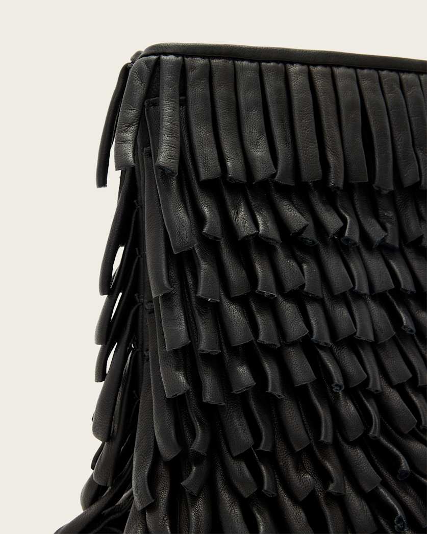 Bettina Fringe Leather Clutch