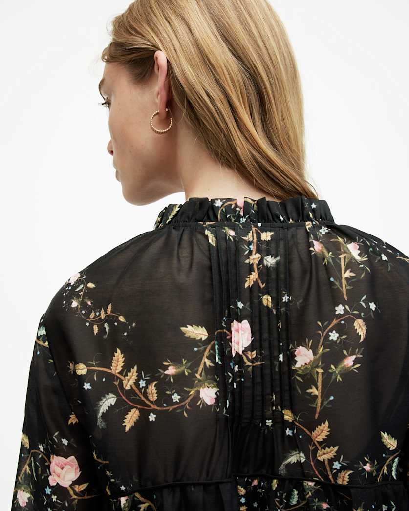 Mindy Oversized Oto Floral Mini Dress