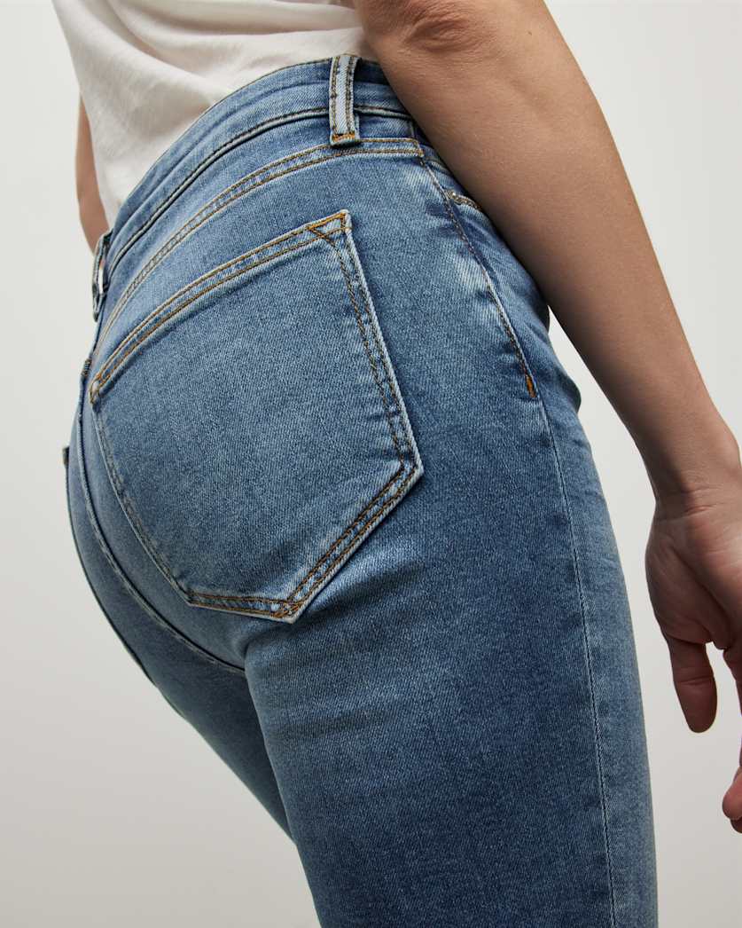 Miller Mid-Rise Destroyed Skinny Jeans