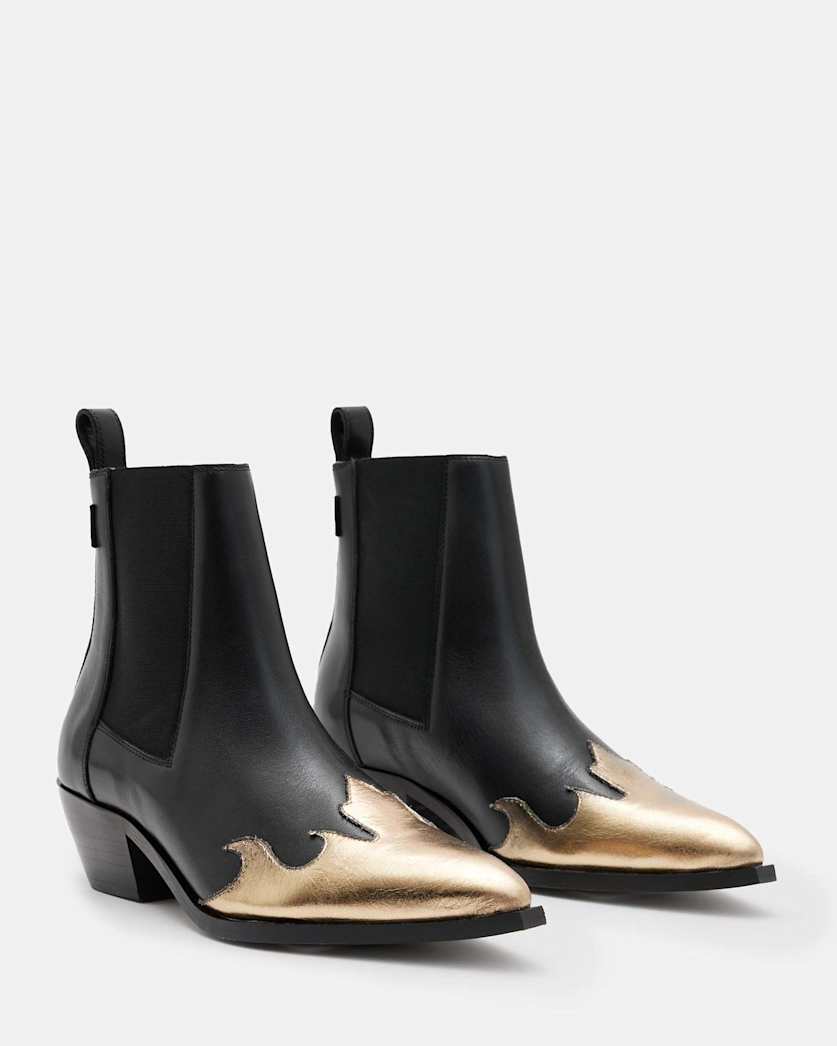 Dellaware Pointed Leather Western Boots