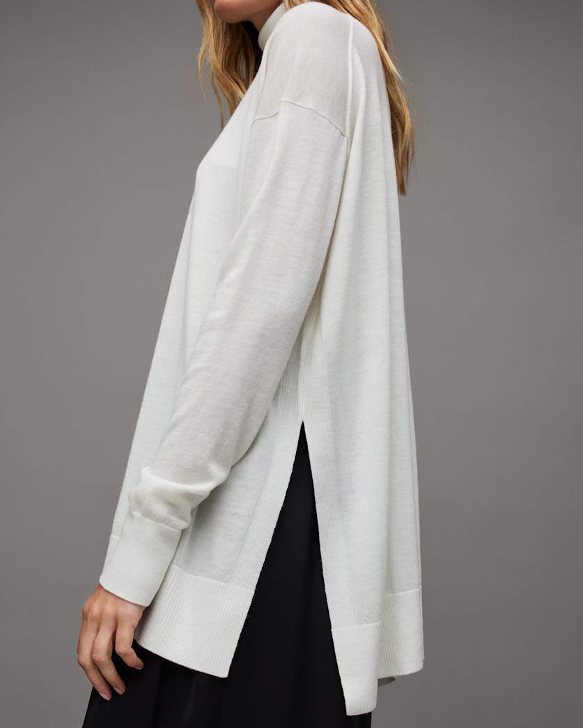 Gala Roll Neck Relaxed Merino Sweater