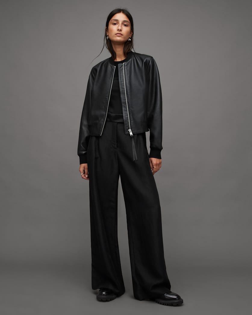 Orten Leather Bomber Jacket