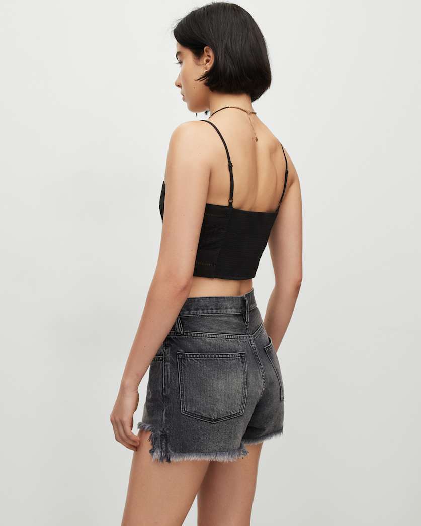 Whitley Broderie Ladder Trim Cropped Top