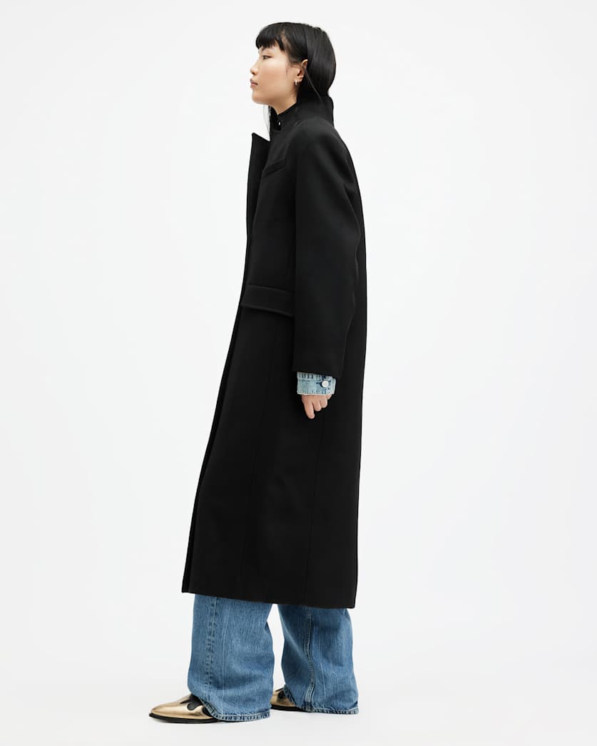 James Wool Blend Maxi Length Coat