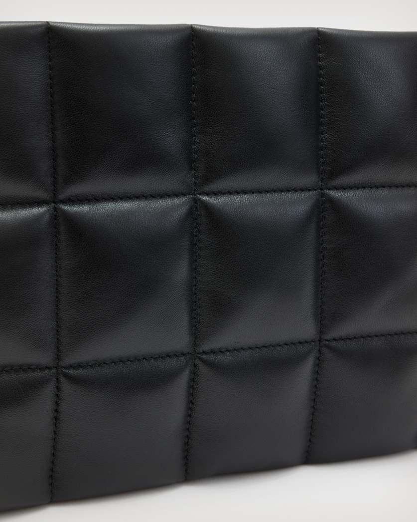 Bettina Leather Quilted Clutch Bag