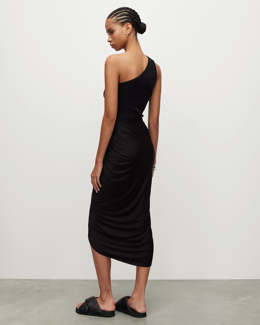 Aurelia Draped Asymmetric Hem Skirt