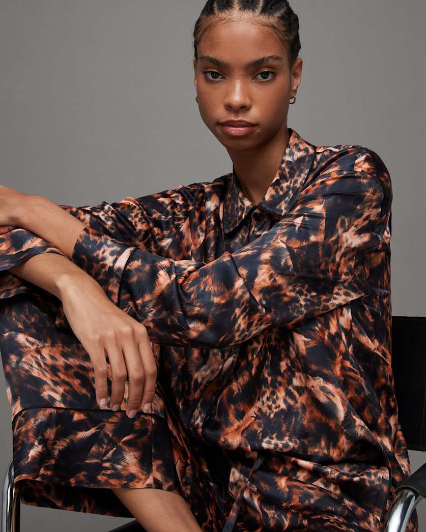 Sofi Silk Blend Spark Pyjama Shirt