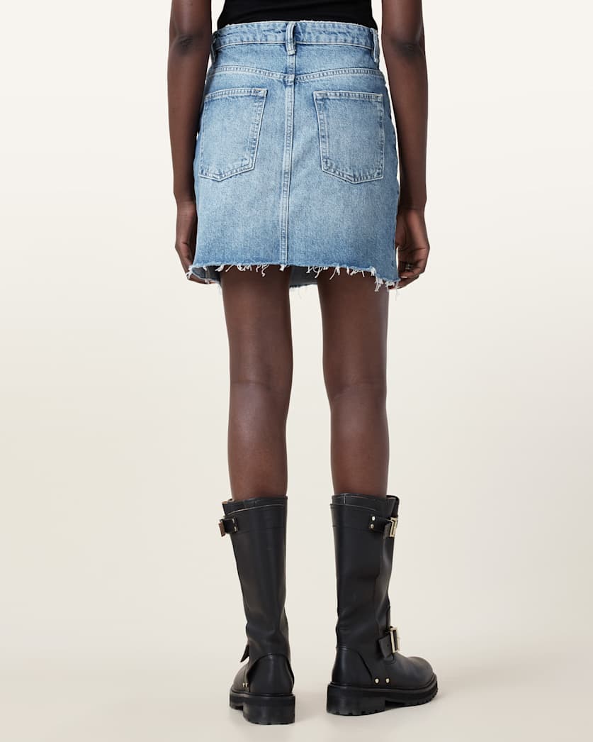 Aki Crossover Denim Skirt