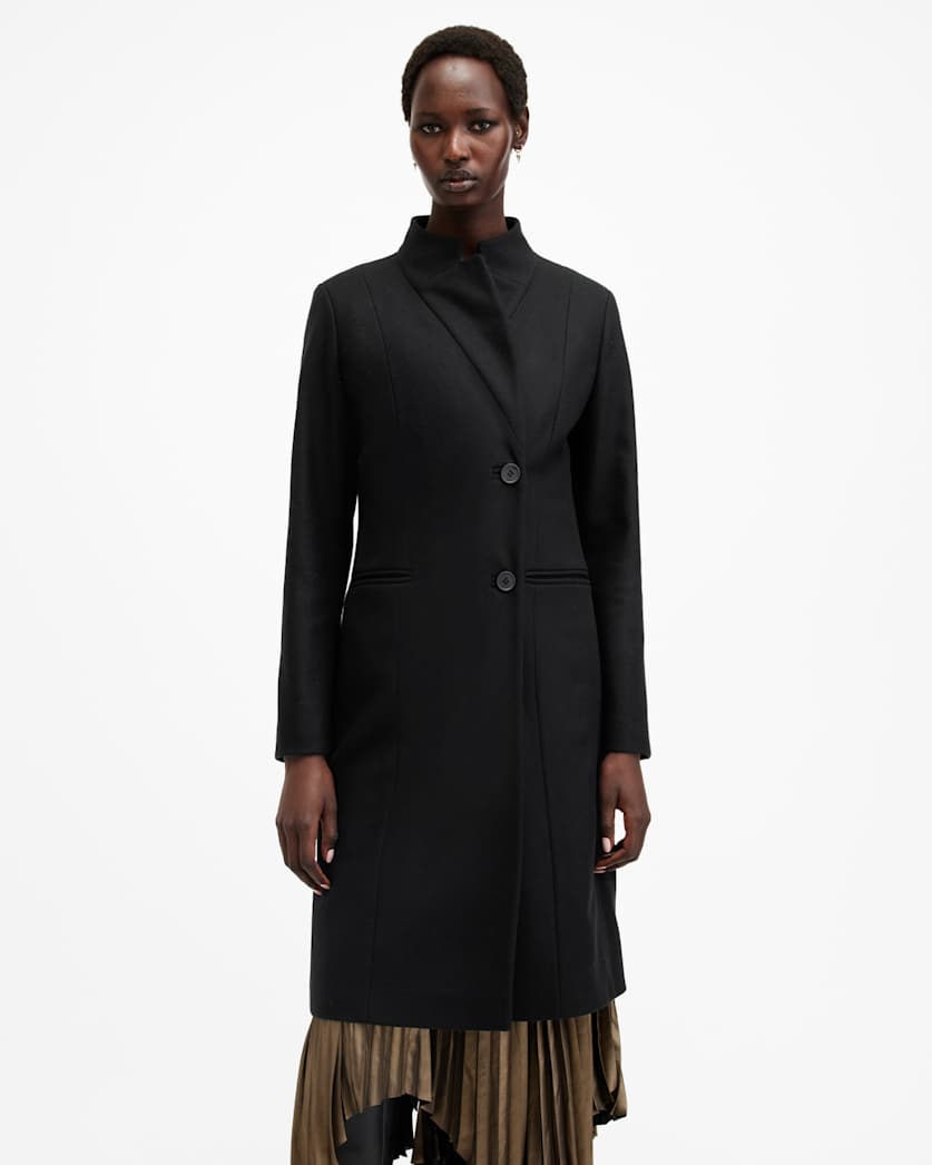 Sidney Wool Cashmere Blend Tailored Coat