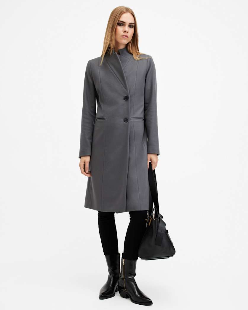 Sidney Wool Cashmere Blend Tailored Coat