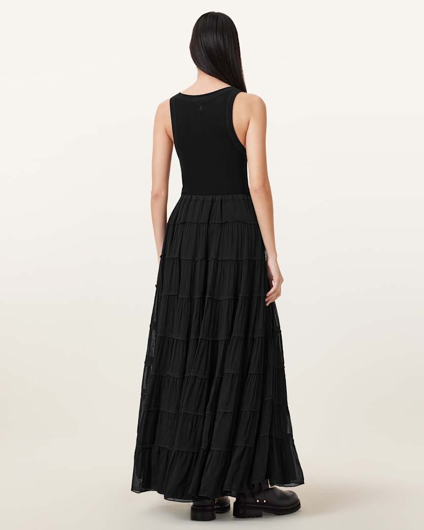 Eva Tiered Midi Skirt